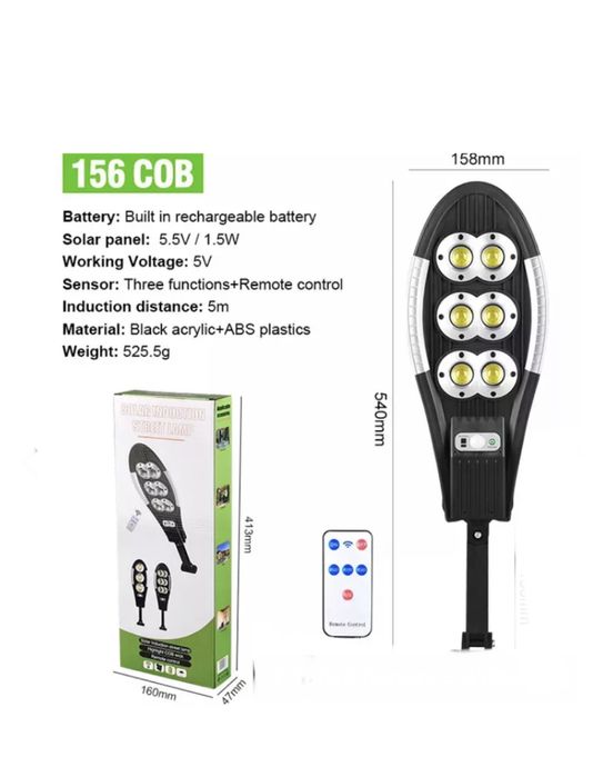 Lampa solara stradala, control din telecomanda 400w - Model W779
