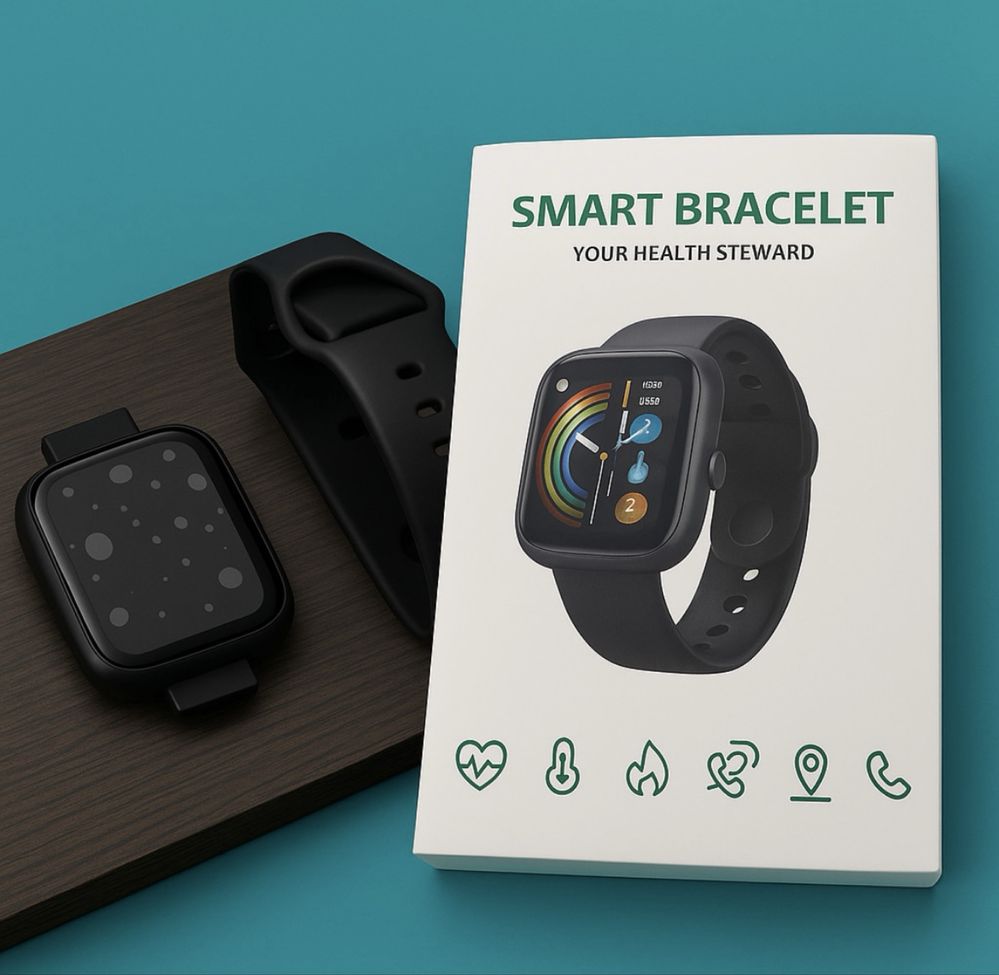 Смарт часовник smart bracelet пулс , крачки работи с всички телефони