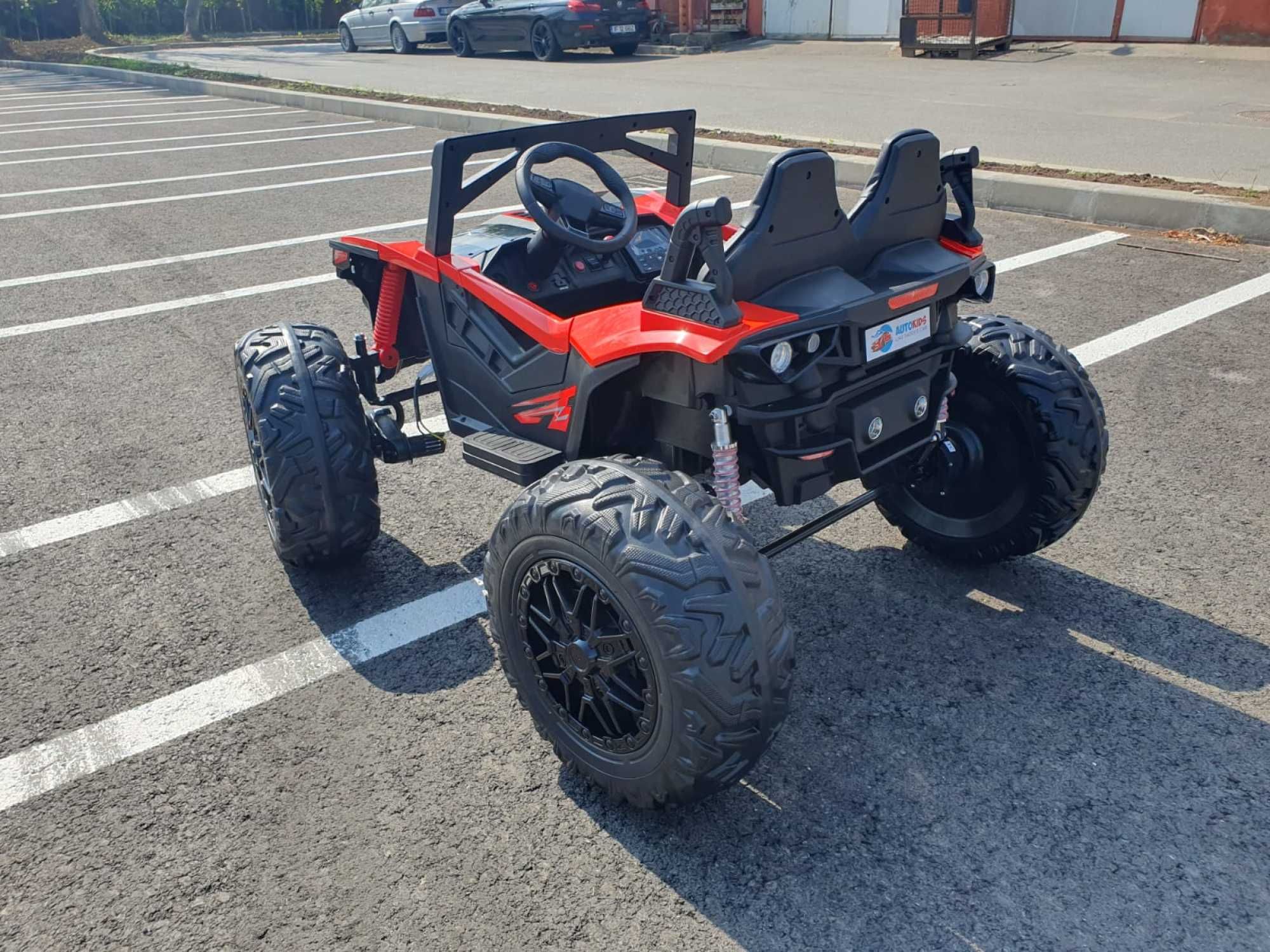 UTV electric copii 1-6 ani SX 2139 2 locuri 300W 24V 4x4,Roti Moi Rosu