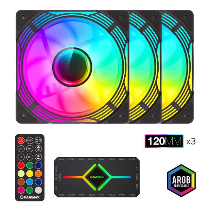 Корпусные вентиляторы GameMax KF300 White | Black