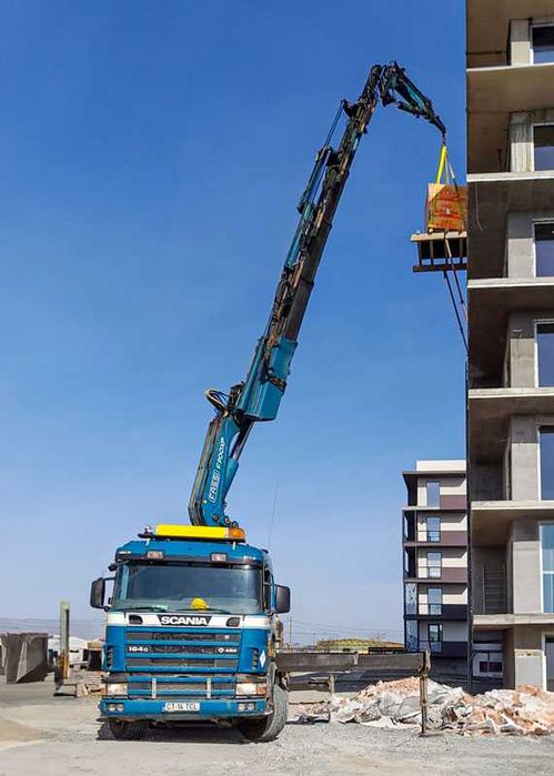 Inchiriez Camion cu Macara HIAB. Motostivuitor. Generator 380. Nacele