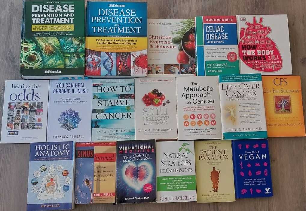 Книги на английски език на тема Здраве, Рак, Йога, Хранене, Превенция