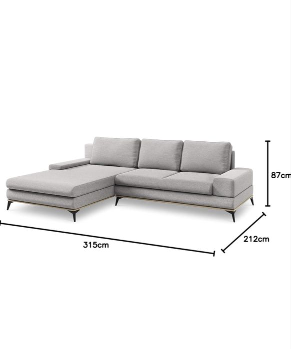 Manila corner sofa/ Ъглов диван на крачета 315/212/87