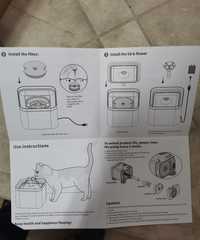 Fantana dispenser de apa automat pentru caini si pisici