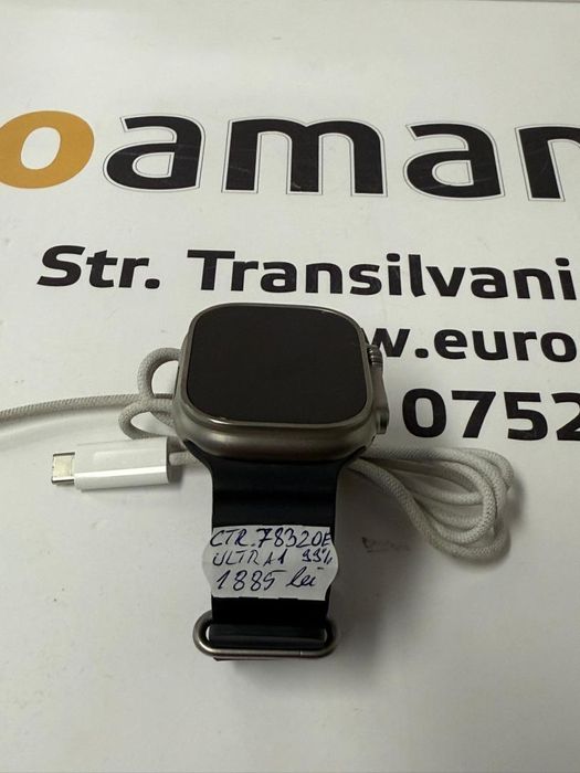 Apple Watch Ultra, GPS, Cellular, Carcasa Titanium 49mm bat.99% -T-