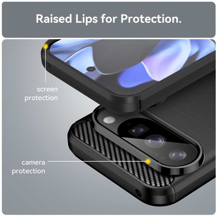 Husa Antisoc model carbon pentru Google Pixel 10 / Pixel 10 Pro