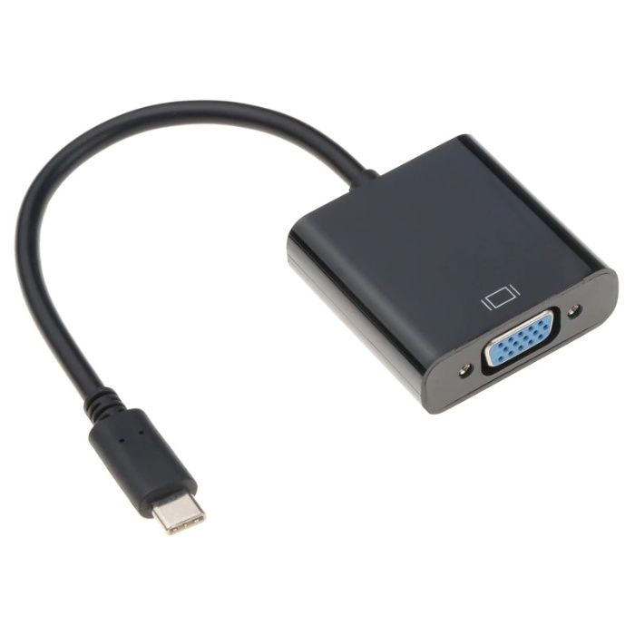Преходник (адаптер) USB Type-C (USB 3.1) към VGA + Гаранция