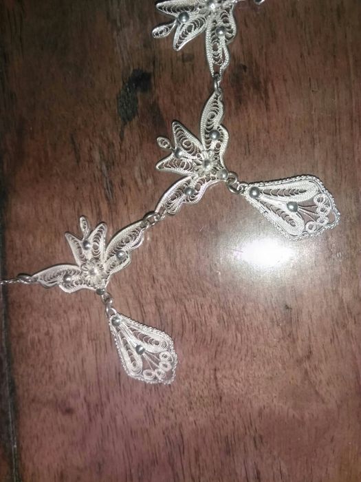 Продавам Шотландска сребърна филигранна антикварна огърлица