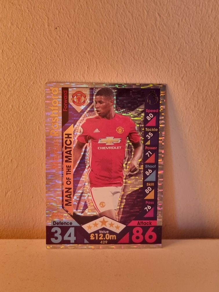 Carte colectibil Marcus Rashford FABRICAT DIN EROARE, EXTREM DE RAR