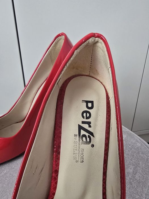 Червени обувки на висок ток PERLA BY SULI'S