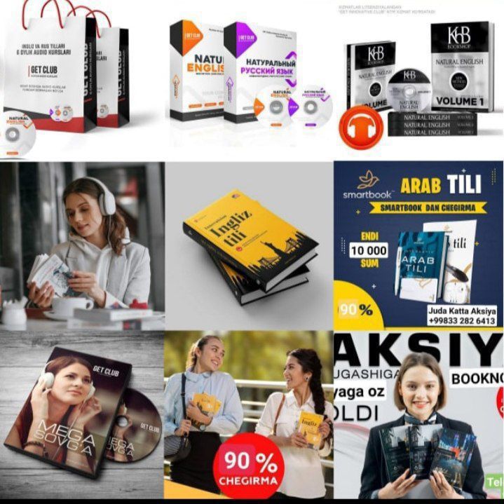 Booknomy tedbook smartbook getclub ingliz tili rus tili koreys tili ar