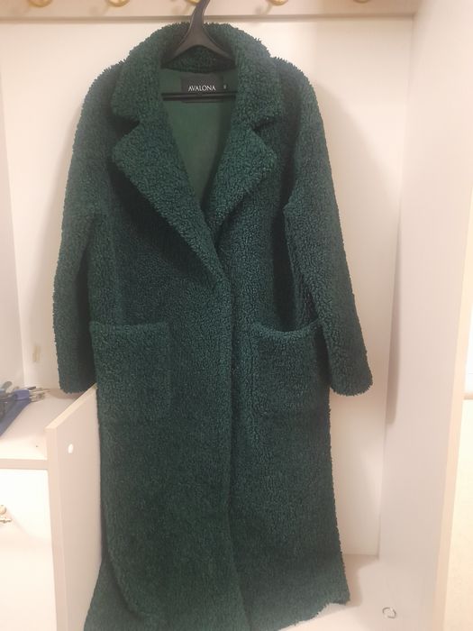 Тедди шуба.цвет изумруд.р 46-48