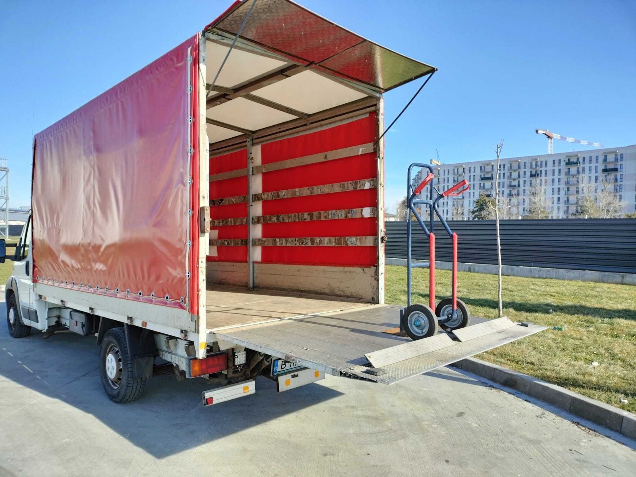 Mutari duba sau camion cu lift transport utilaje 150-300 lei