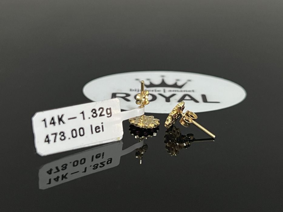 Bijuteria Royal CB : Cercei copil aur 14K 585 1,32 grame