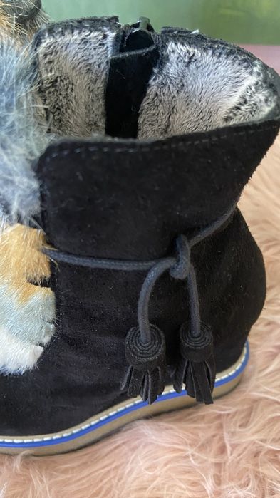 Естествен велур обувки/боти