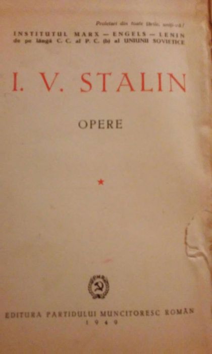 I.V.STALIN- Opere-vol.3-1949 si Revolutia Proletara - V.I.LENIN- 1947