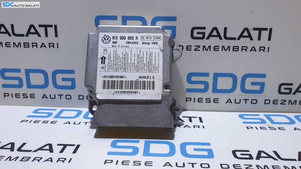 Unitate Modul Calculator Airbag - uri Index 02 Volkswagen Golf 5 2004 - 2008 Cod 1K0909605R [L3723]