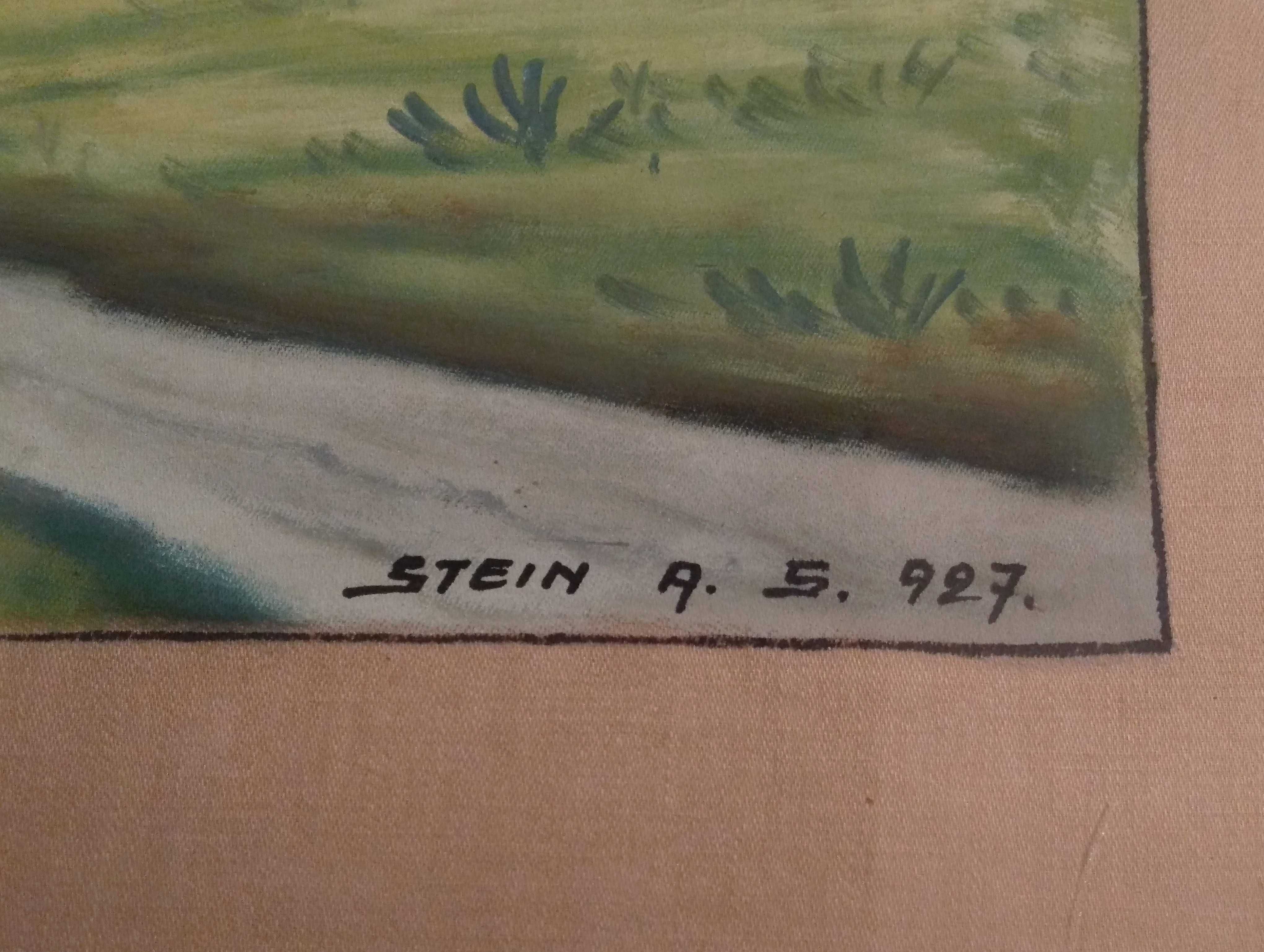 Tablou Stein A.S |Peisaj de vara| ulei pe panza| Vechi