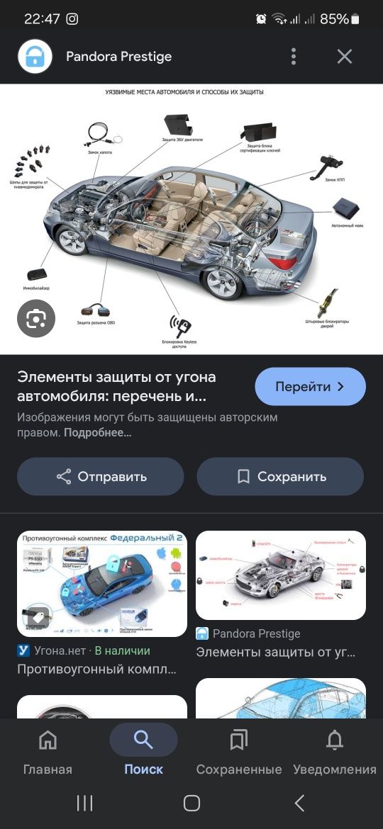 Pandora signalizatsiya sotiladi