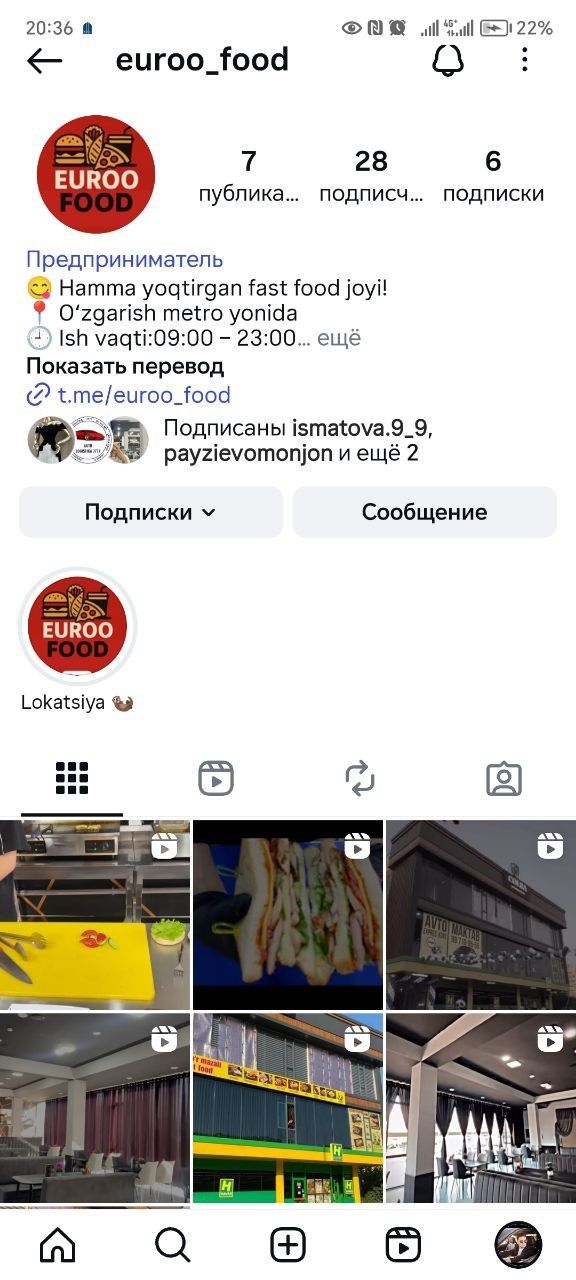 Tayyor beznis fast food kafe sotiladi