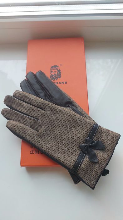 Новые женские кожанные перчатки