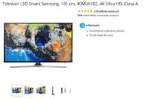Smart tv samsung UHD 101cm - UE40MU6102