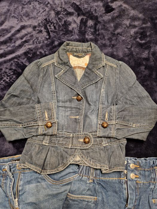 Fustă blugi și sacou blugi fetițe