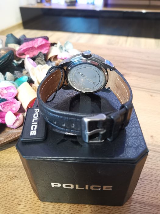 Ceas Police brățara piele Ceramic 10, ATM