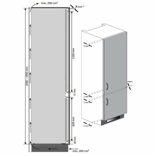 Нов хладилник за вграждане Grundig GKIN25920 No Frost 193 см