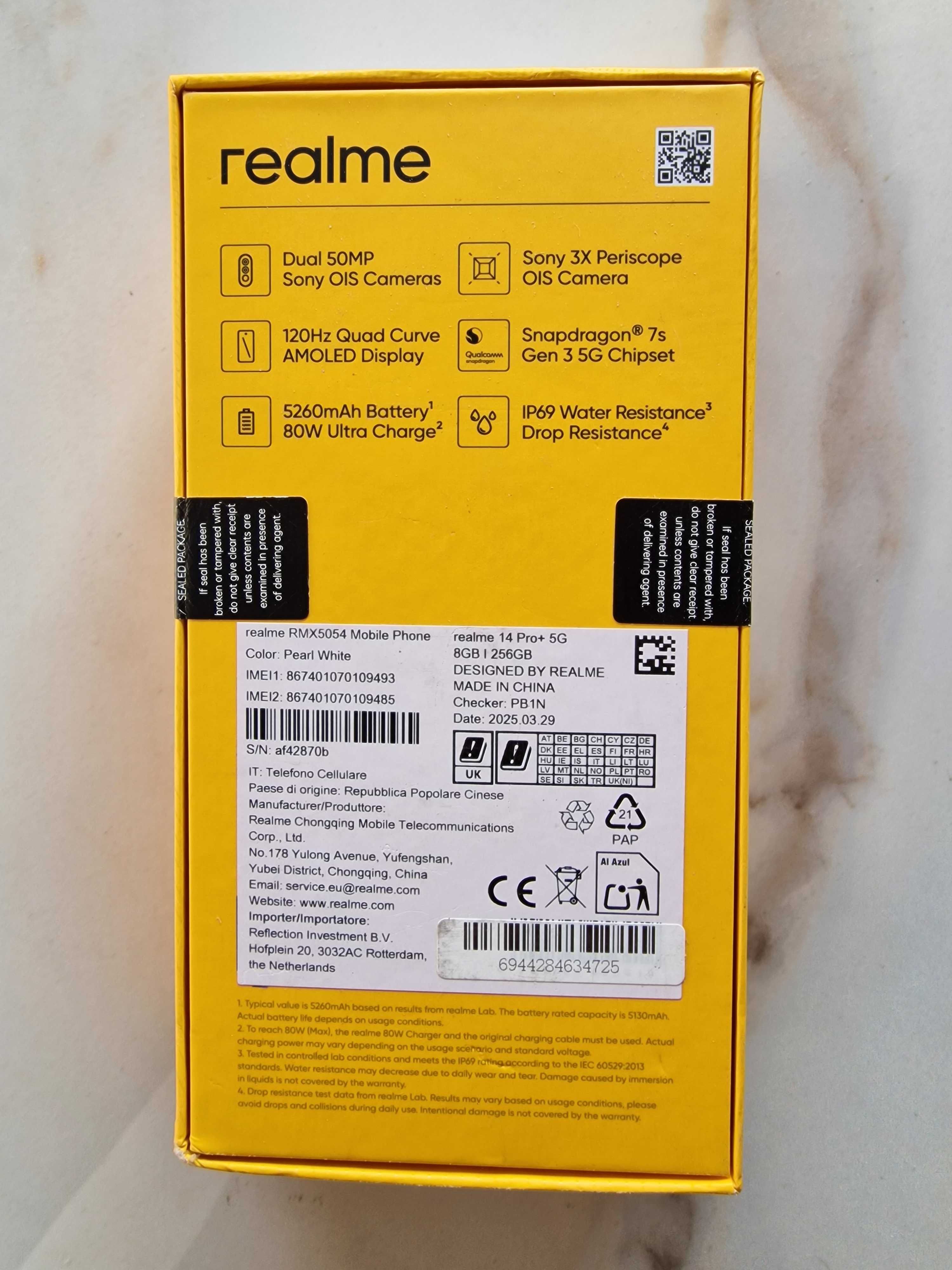 REALME 14 Pro+ 256GB 8GB RAM Dual Sim 5G ALB