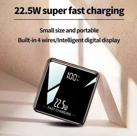 Baterie externa Ultra-Thin 20.000 mAh, Încărcare Rapidă PD 22.5W