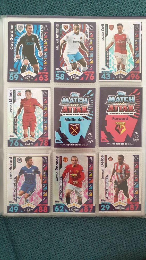 Album cartonase topps Match Attax 2016-2017 Premier League + Dubluri