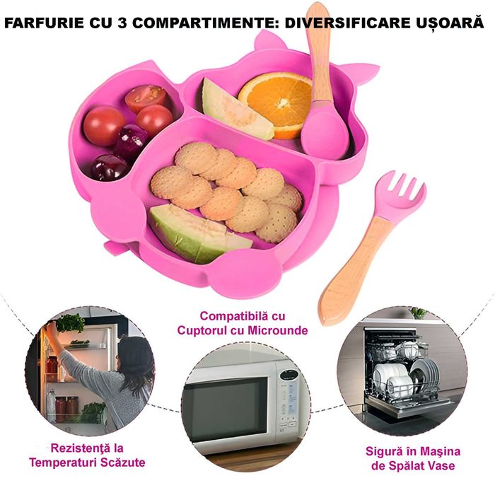 Set hranire pentru sugari, varsta recomandata 6 luni+, albastru