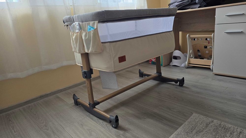 Детска кошара Co-Sleeper с люлка Lionelo Leonie, Beige Sand