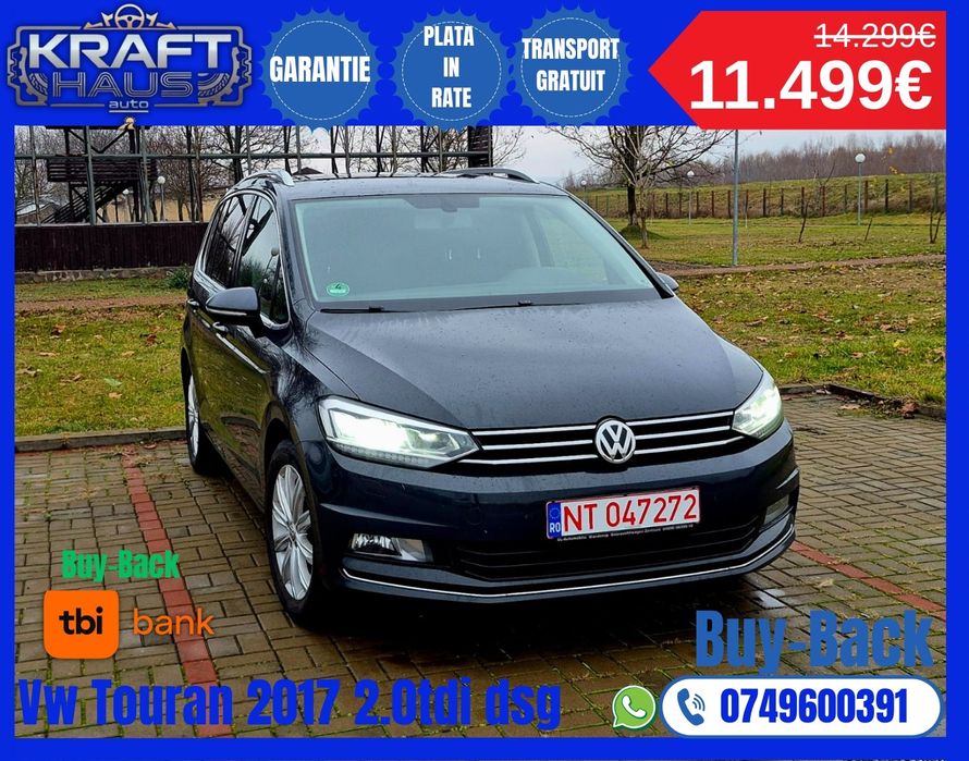 Vw touran 2017 Highline 2.0tdi dsg rate tbi

Vol