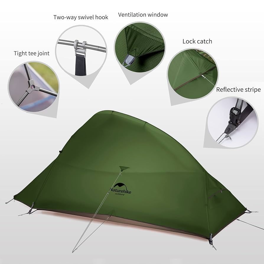 Cort ultrausor Naturehike Cloud Up 1 persoana 1.6 kg nou 2 straturi