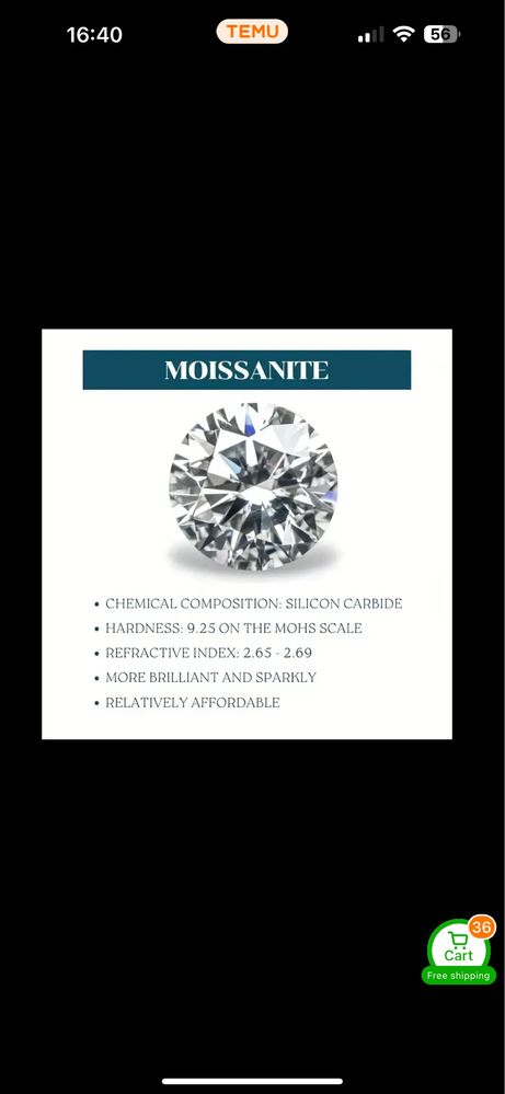 Inel logodna argint 925 cu diamant de laborator Moissanite marime 53