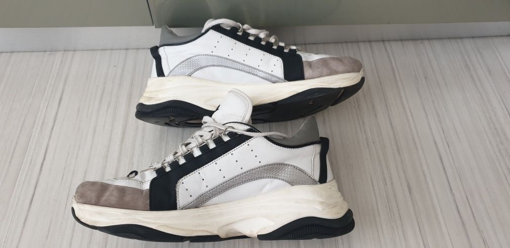 DSQUARED2 Bumpy Leather  551 - 45/29 ОРИГИНАЛ Мъжки Кецове от ест кожа