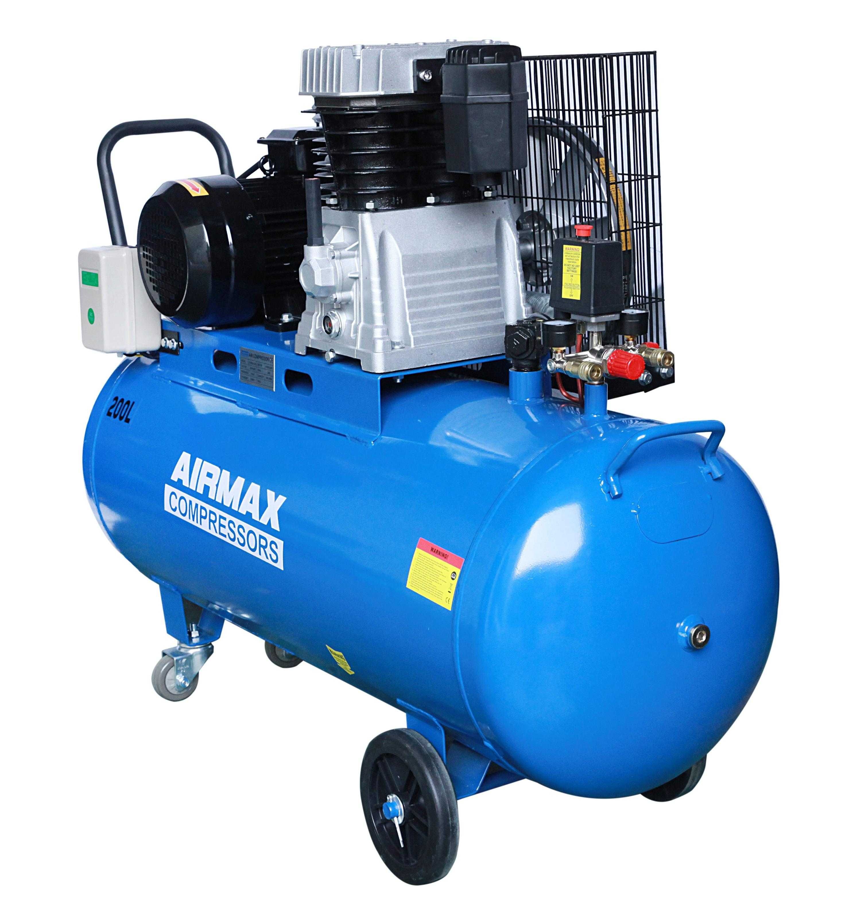 Compresor de aer 200 litri 4kw AIRMAX 380V AER REFULAT 515 lit/min