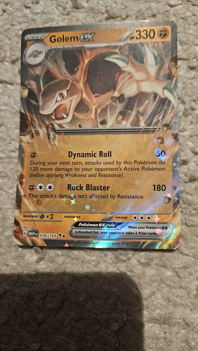 Carte pokemon golem ex