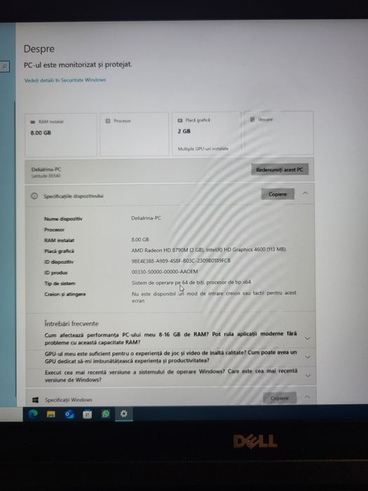 Laptop Dell Intel i7