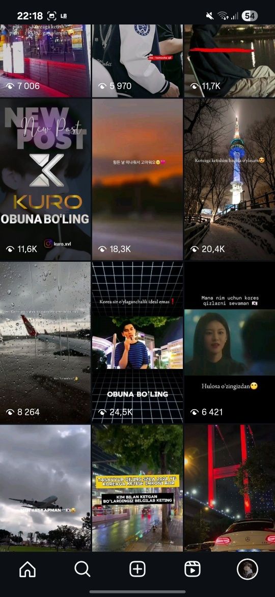 Instagram akkount sotiladi 70ming