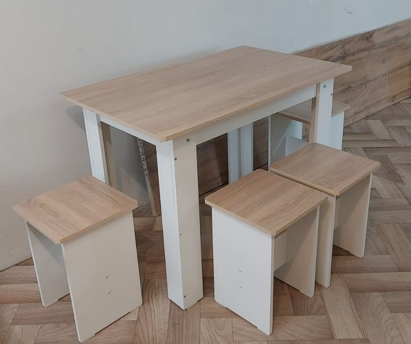 Тумба стол с 4 табуретками