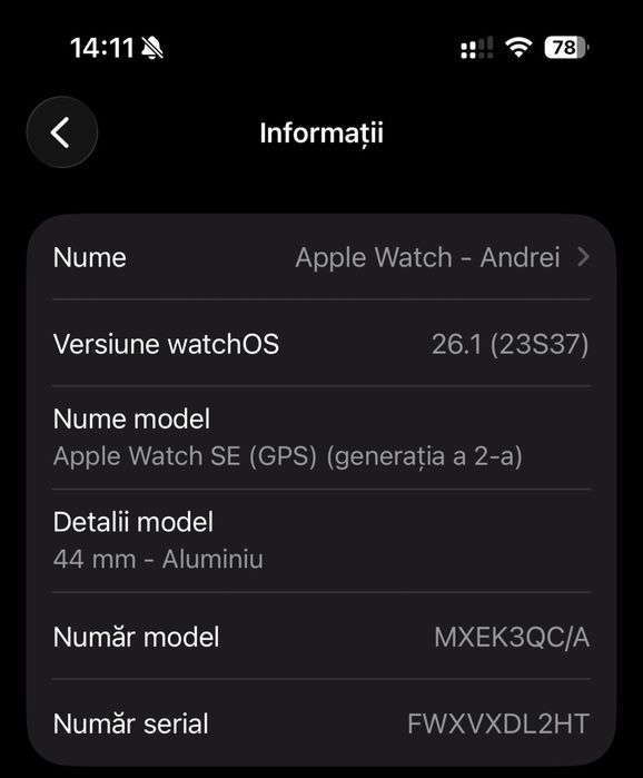 Apple Watch SE (2024), GPS, M/L , 44mm, Midnight