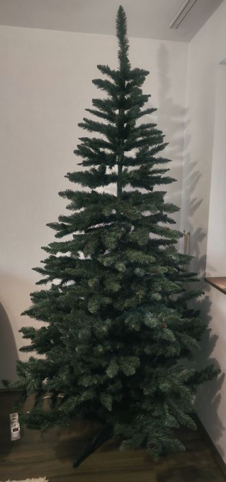 Brad artificial Toronto, din PVC, 250 cm, suport PVC