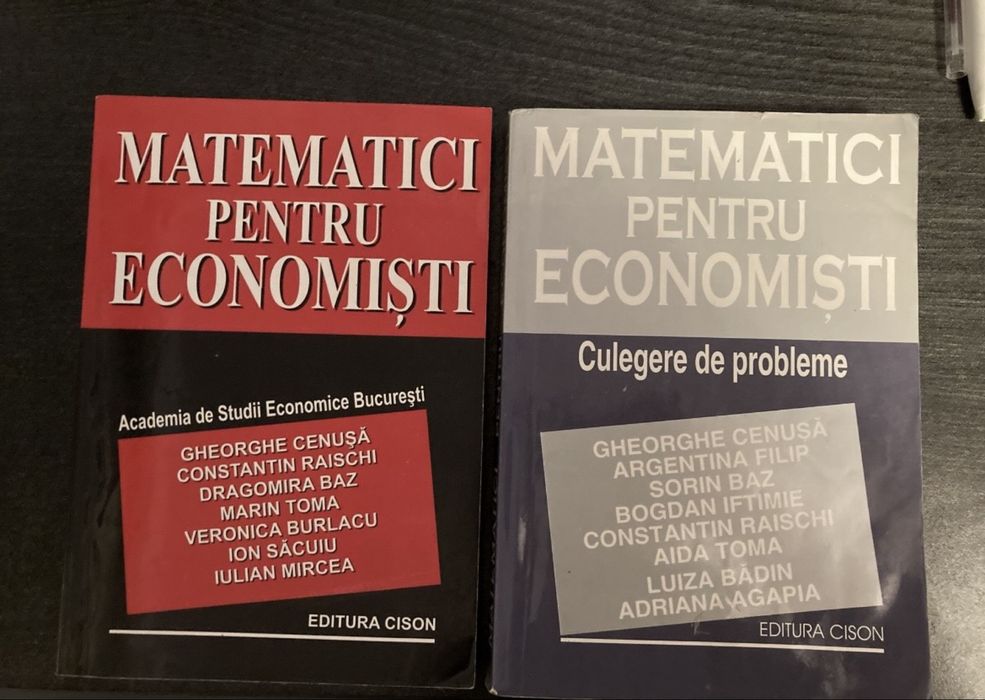 Matematici pentru economisti Gheorghe Cenusa