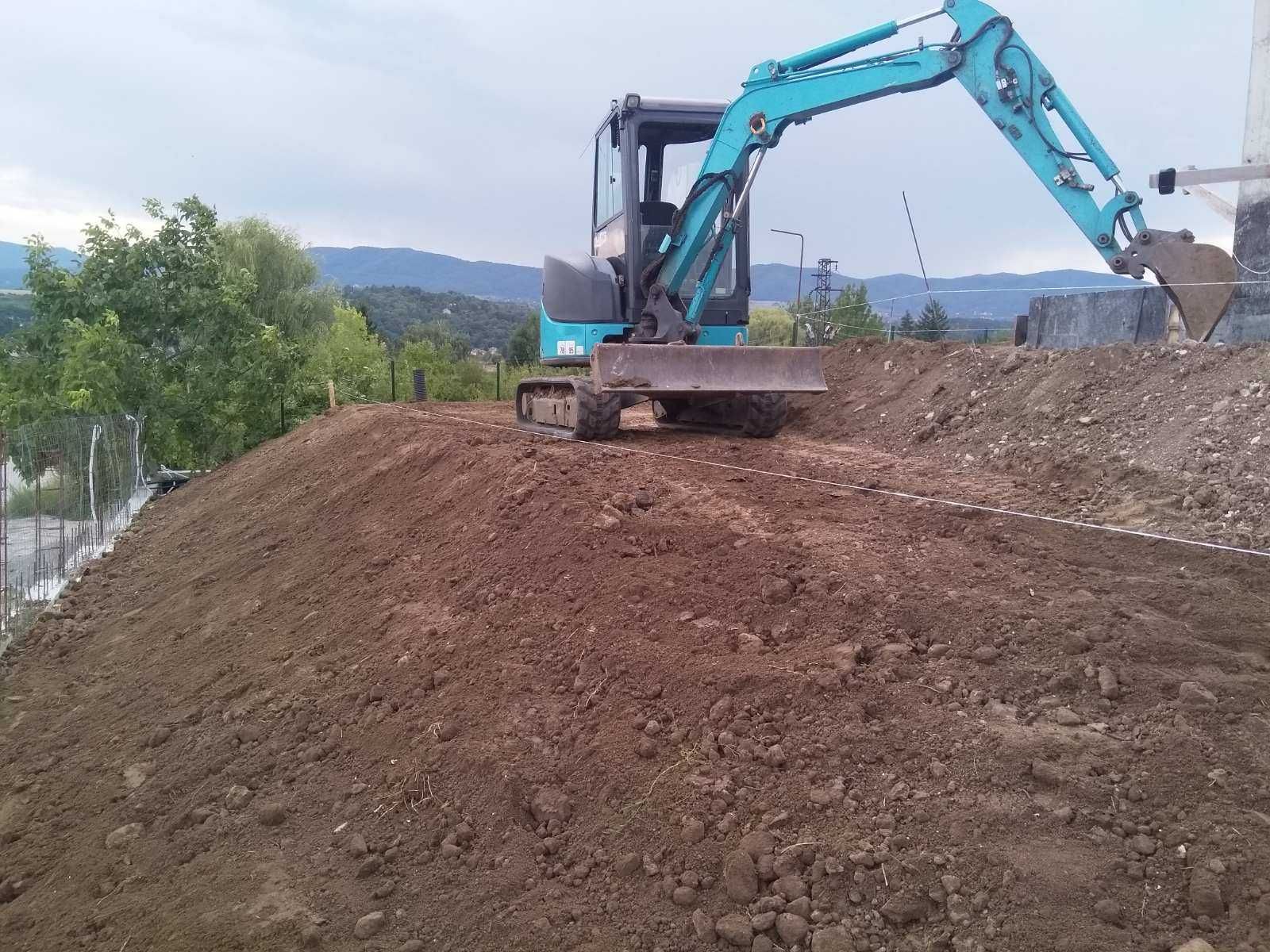 услуги с багер, бобкат и валяк