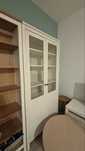Biblioteca Hemnes alb cu vitrina