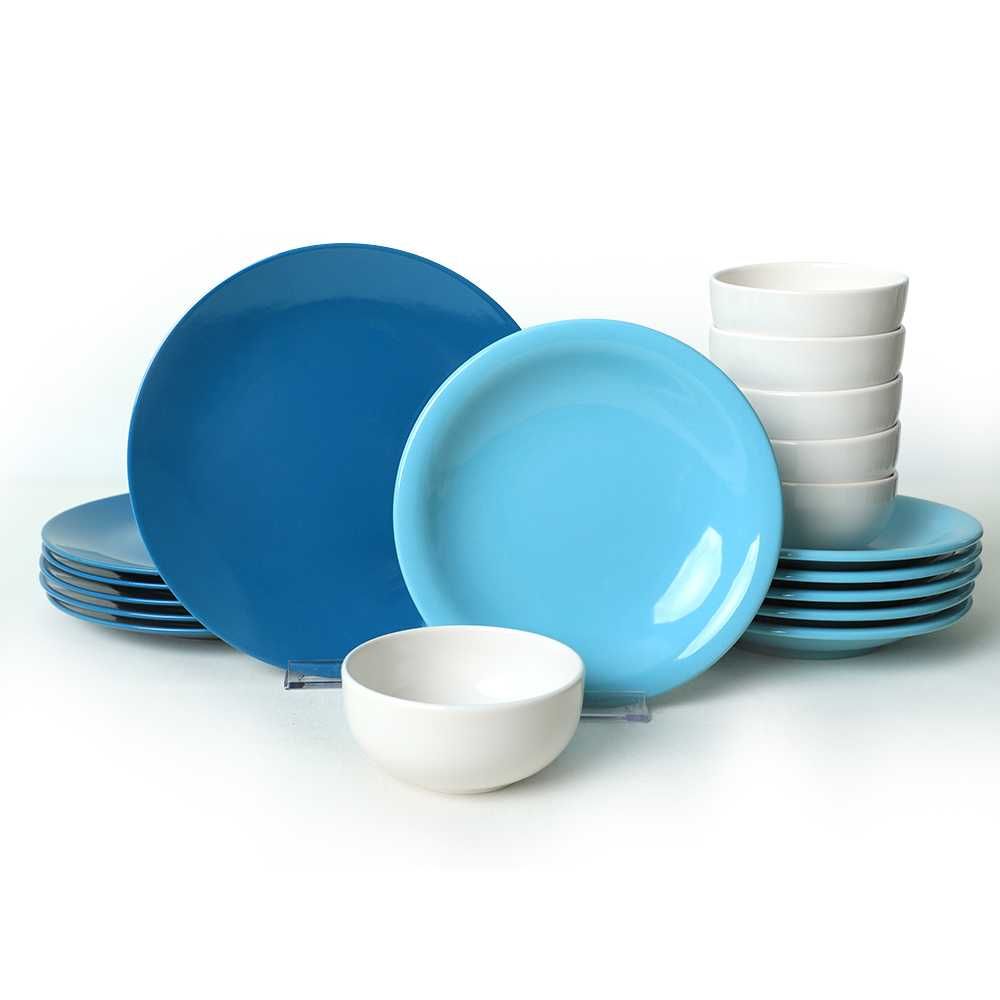 Пълен сервиз за маса, Keramika, 18 части, Керамика, Blue Mix