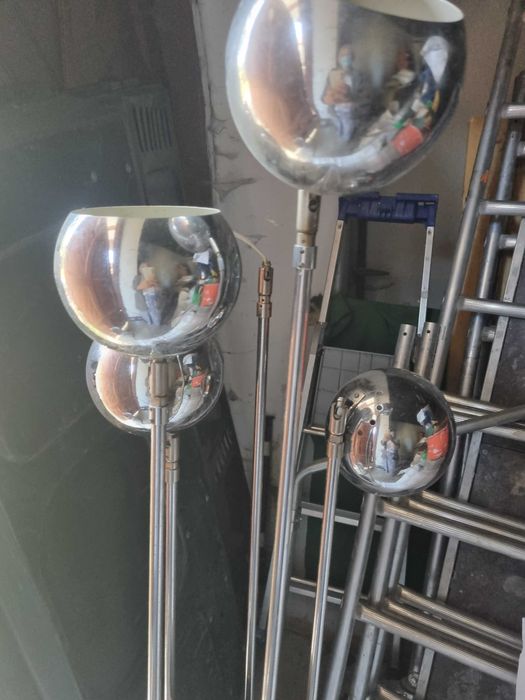 Veioza inalta cu patru brate inox